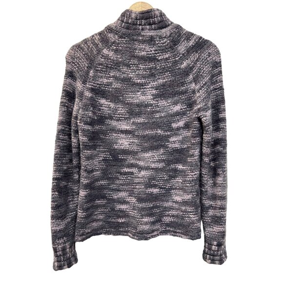 Eddie Bauer Full Zip Purple Marled Cardigan Sweater - Picture 6 of 7